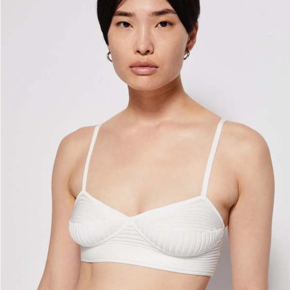 SIMKHAI Linden Compact Cut Out Bralette Top (WHITE)